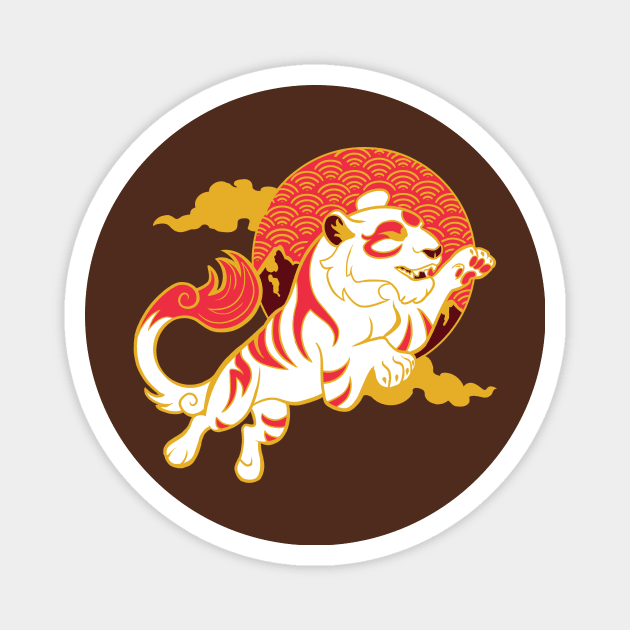 Zodiac Tiger Magnet by sophieeves